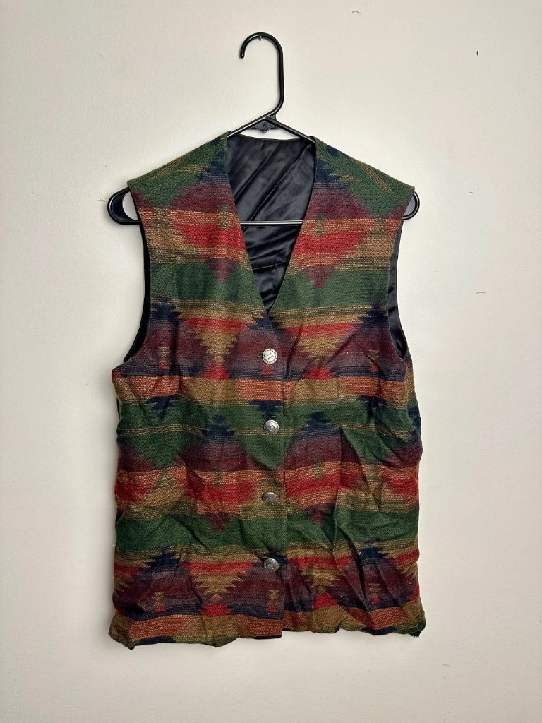 Southwestern Vest With Animal Buttons